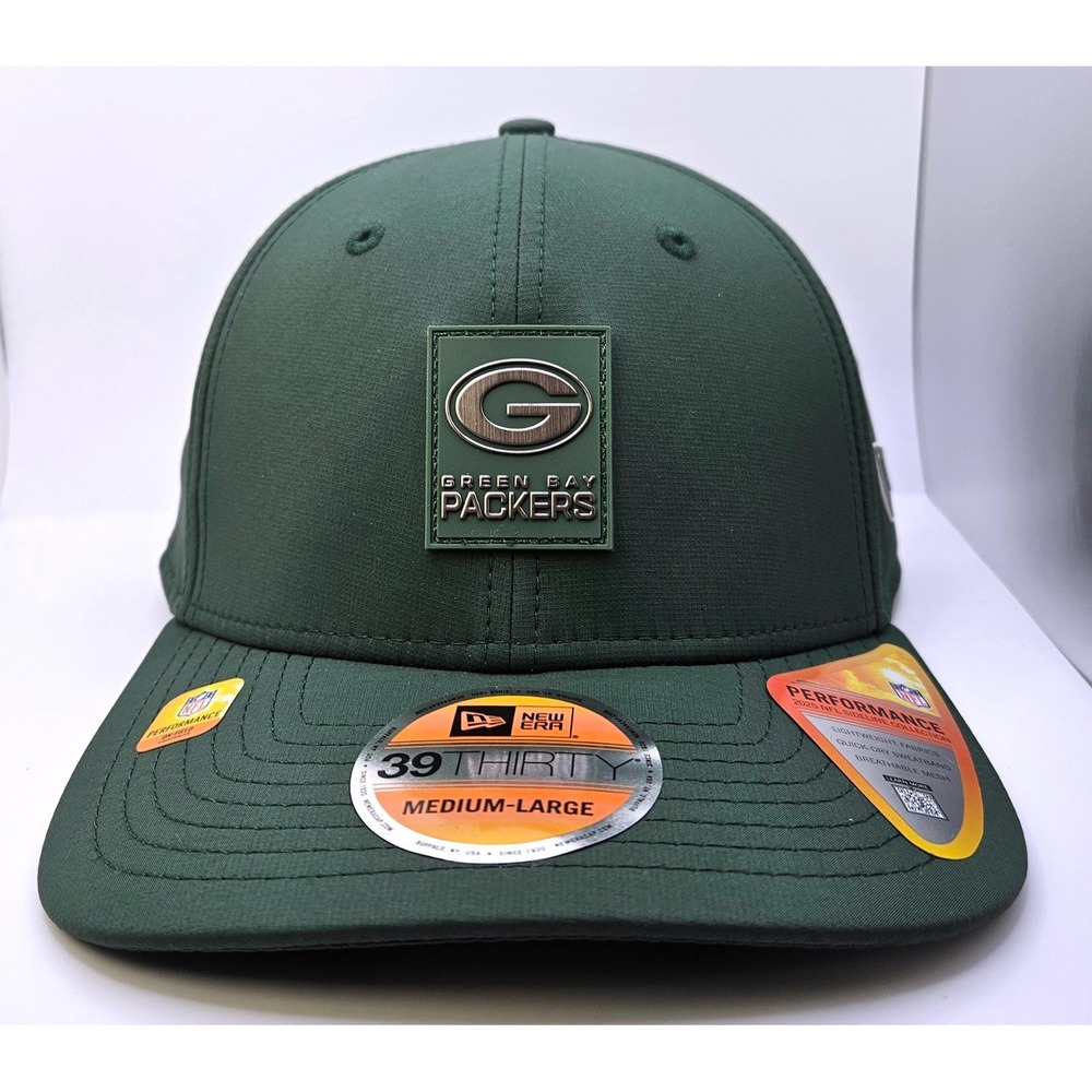 New Era Green Bay Packers 39THIRTY 2023 NFL Sideline Hat Green Medium-Large